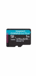 Kingston MicroSDXC karta 1TB Canvas Go! Plus, R:200/W:160MB/s, Class 10, UHS-I, U3, V30, A2 + Adaptér