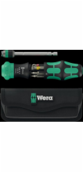 Wera Kraftform Kompakt 26 RA-R mit Tasche (schwarz/grün, 6-teilig, 1/4, mit Ratschenfunktion und Rapidaptor Schnellwechselfutter)