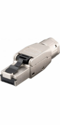 Goobay CAT 8.1 feldkonfektionierbarer RJ-45 Stecker (Metallgehäuse)