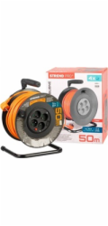 Strend Pro DG-FB04 buben 50m plast 4xzas. 3x1,5mm oranžová (213059)
