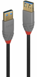 LINDY USB kabel USB 3.2 Gen1 (USB 3.0 / USB 3.1 Gen1) USB-A zástrčka, USB-A zásuvka 2.00 m černá 36762