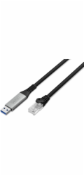 Digitus USB-A 3.2 Gen1 > RJ-45 Ethernet Kabel, 1Gbit/s (schwarz, 3 Meter, 10/100/1.000Mbit/s)