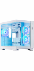Chieftec Skříň VISIO GM-30W-T G-OP, 6xARGB ventilátory, bílá