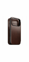 NOMAD pouzdro Modern Leather Folio Magsafe Horween pro iPhone 17 Pro - Rustic Brown