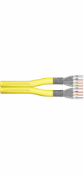 Digitus Professional Cat.7a S/FTP Verlegekabel Duplex (gelb, 100 Meter Rolle)