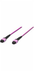 Digitus Glasfaser-Patchkabel, MPO Buchse, OM4, Methode A (violett, 20 Meter)