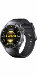 Huawei Watch GT6 Pro (Atum-B29F) (schwarz, Titangehäuse, schwarzes Fluorelastomerarmband)