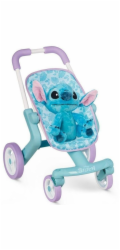 Smoby Kočárek pro panenky Stitch Můj první kočárek + plyšová hračka Stitch