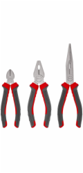 Einhell-KWB Zangenset 3-tlg. 160 / 200 mm (schwarz/rot, 160 / 200 mm)