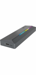 IcyBox Krabice pro disky M.2 NVMe a SATA IB-1826MCL-CU31, RGB osvětlení, USB 3.2 Gen 2, 10 Gb/s