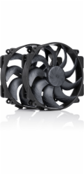 NF-A14x25r G2 PWM Sx2-PP chromax.black - sada dvou ventilátorů, černá