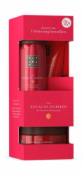 Rituals _SET tělový peeling Ritual of Ayurveda 125 g + tělový krém 70 ml + pěnivý sprchový gel 50 ml