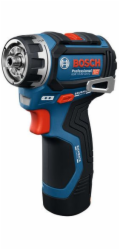 Bosch Powertools Akumulátorová vrtačka/šroubovák GSR 12V-32 FC Professional, 12 V (modrá/černá, 2x Li-ion baterie 2,0 Ah, L-BOXX, kovové sklíčidlo, úhlové uchycení, excentrické uchycení)