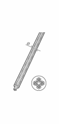 Ocelové lano Conacord, pozinkované, s PVC povlakem, O 2/3 mm x 30 m