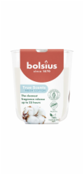 Svicka Bolsius True Scents, cerstva bavlna, 80x73 mm, ve skle