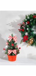 Dekorace MagicHome Vánoce, stromeček, s hvězdou, 21 cm
