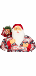 Dekorace MagicHome Vánoce, Santa, se svetrem, 120 cm