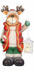 Dekorace MagicHome Vanoce, vanocni sob s lucernou, LED, 17x22x43 cm