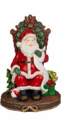 Dekorace MagicHome Vánoce, Santa na trůnu, 14x14x20 cm