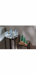 Věnec MagicHome Vánoce, adventní, modro-bílý, 30 cm