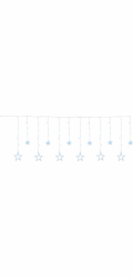 Retez MagicHome Vanoce Curtain, 138x LED studena bila, s hvezdami, 230V, 8 funkci, osvetleni, L-220x