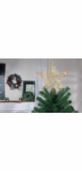 Hvězda MagicHome Vánoce, plast, časovač, 10xLED teplá bílá, 25 cm, 2xAA