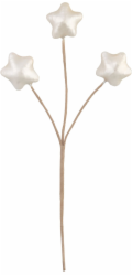 Větvička MagicHome Vánoce, hvězdy, bílá, 8,5 cm