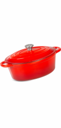 Pekáč MagicHome Castora line, oválný, kastrol, 30 cm, 4,4 lit., s poklicí, smaltovaná litina