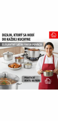 Kastról MagicHome Chloe, hrniec, 26 cm, 6,6 lit., so sklenenou pokrievkou, nerez