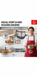 Kastrol MagicHome Chloe, hrnec, 16 cm, 1,5 lit., se skleněnou poklicí, nerez