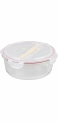Dóza MagicHome, okrúhla, 1200 ml, s vekom, s príborom, Clip
