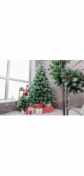 Stromček MagicHome Vianoce Albero, jedľa, zasnežené konce, so šiškami, 180 cm