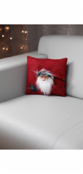 Vankúš MagicHome Vianoce, Santa, červený, 30x30 cm