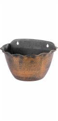 Kvetináč Strend Pro Wave, 26x18 cm, zlatý, metalický efekt, závesný