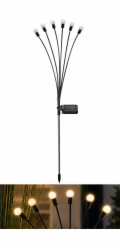 Lampa Strend Pro Garden Firefly, solárna, 6x LED, nerez, 72 cm