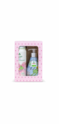 Súprava darčeková Frosch EKO, sprchovací gél/šampón + mydlo, ružová, detská, 2x 300 ml