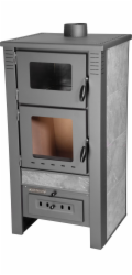 Kachle Pro TAURUS Ceramic, šedé, 12 kW, 120 mm, s rúrou na pečenie