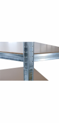 Regál Racks RAT80, do kúta, rohový, kovový, MDF, 5 políc, 180x90x40 cm, max. 150 kg/polica