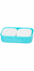 MagicHome Lunchbox, čtvercový, 2 kusy, s vidličkou/lžící, 1 litr, 20,8x13,5x12,4 cm