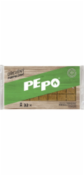 Podpaľovač PE-PO® drevný pevný, 32 ks, rozpaľovač na gril, kachle, krby, pece