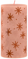 Sviečka Bolsius Rustic, valcová, Vianoce, Creamy Caramel, 130/68 mm