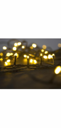 Řetěz MagicHome Christmas Serpens, 100 LED teplá bílá, 8 funkcí, 230 V, 50 Hz, s adaptérem, IP44, ve