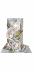 Dekorace MagicHome, Kříž, LED, polyresin, na hrob, solární, 15x9,5x32 cm