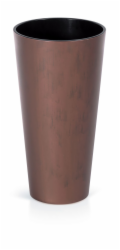 Květináč s vložkou TUBUS Slim Corten 400x762 mm, měď