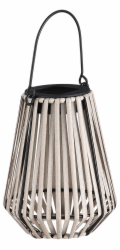 Strend Pro Zahradní lampa, solární, LED, závěsná, ratan, 12x12x24 cm