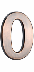 Domovní číslo MagicHome "0", s lepicí páskou, bronz, popisné, 70x100 mm, ABS