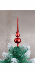 MagicHome vánoční ozdoba, 1 ks, 25 cm, špice, červená, na vánoční stromek