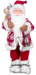 Dekorace MagicHome Vánoce, Santa stojící, červená, 60 cm