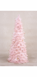 Dekorace MagicHome Vánoce, stromeček, růžová, 22x46 cm