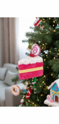 Dekorace MagicHome Christmas Candy Line, sušenky, růžová, závěsná, 13x9x15 cm